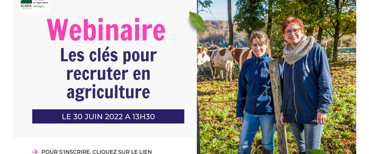 Webinaire les clés pour recruter en agriculture