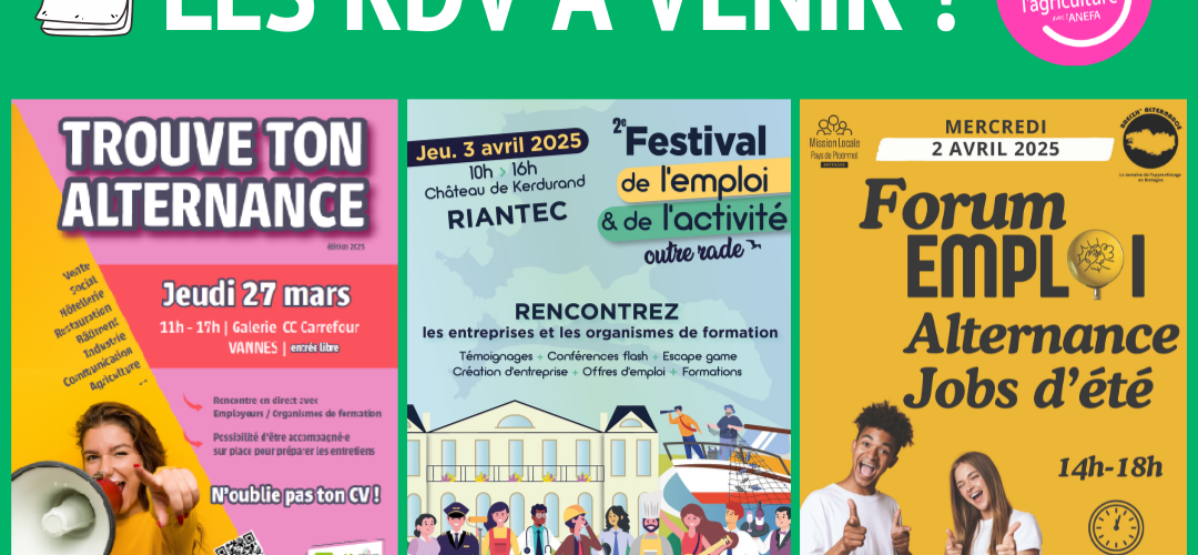 Les rendez-vous forums, salons à venir mars avril 2025
