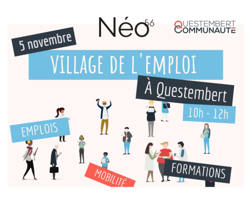 affiche village de l'emploi questembert 2025 _ miniature