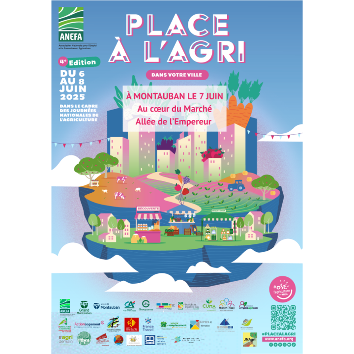 📌Place à l'Agri 2025, 4ième édition !! 🎈
📆Rendez-vous le samedi 7 juin au cœur du Marché à Montauban de 8h à 13h 📍