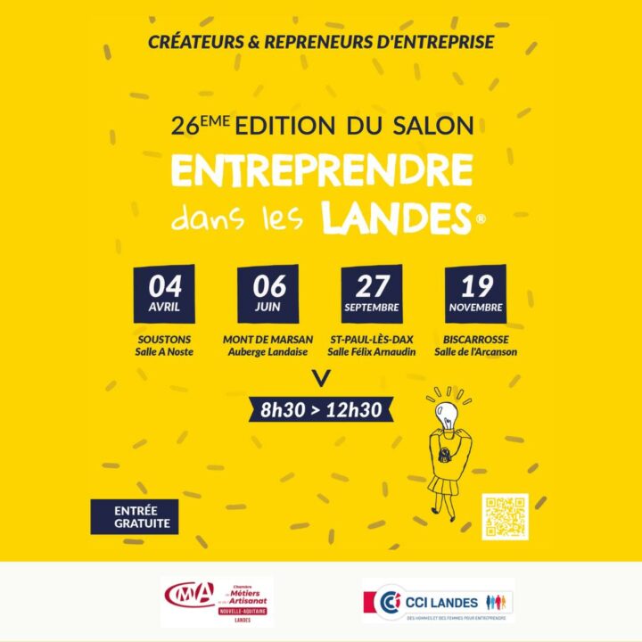 Affiche du salon Entreprendre dans les Landes 2024