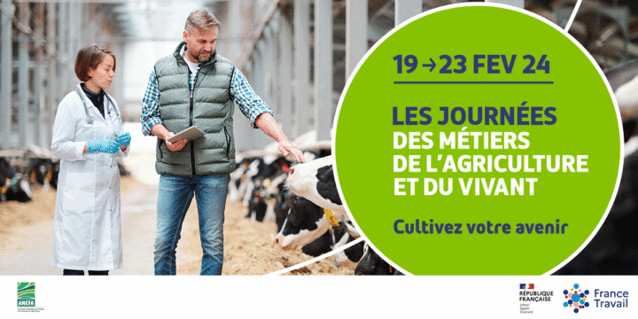 Affiche des Journées des Métiers de l'Agriculture et du vivant 